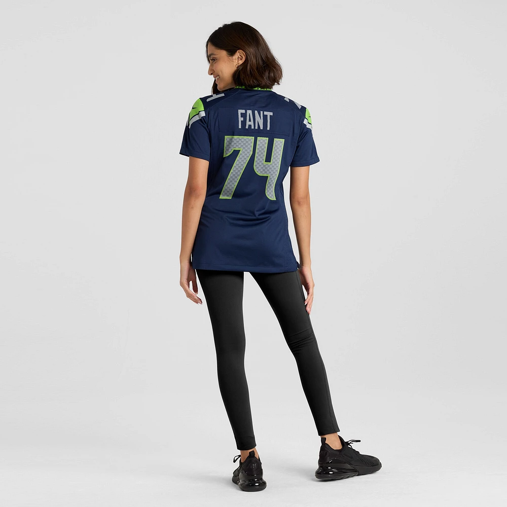 Maillot de match Nike George Fant College Navy pour femme des Seattle Seahawks