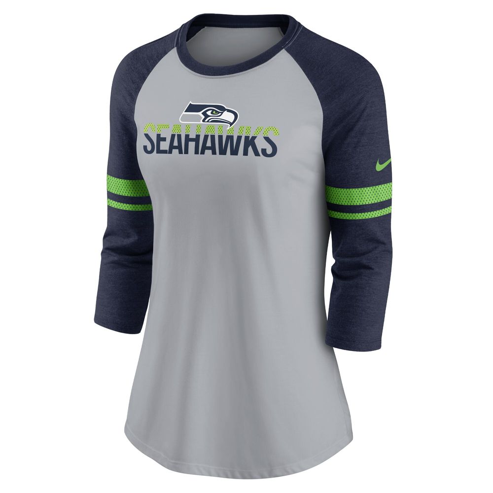 Seattle Seahawks Womens Jersey Shirt Size L Football Fan Gear 3/4