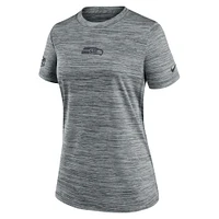 Women's Nike Gray Seattle Seahawks Sideline Velocity Performance T-Shirt