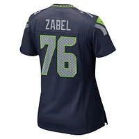Women's Nike Grey Zabel  College Navy Seattle Seahawks Team Game Jersey