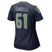 Women's Nike Jalen Sundell  College Navy Seattle Seahawks Game Jersey