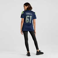 Women's Nike Jalen Sundell  College Navy Seattle Seahawks Team Game Jersey