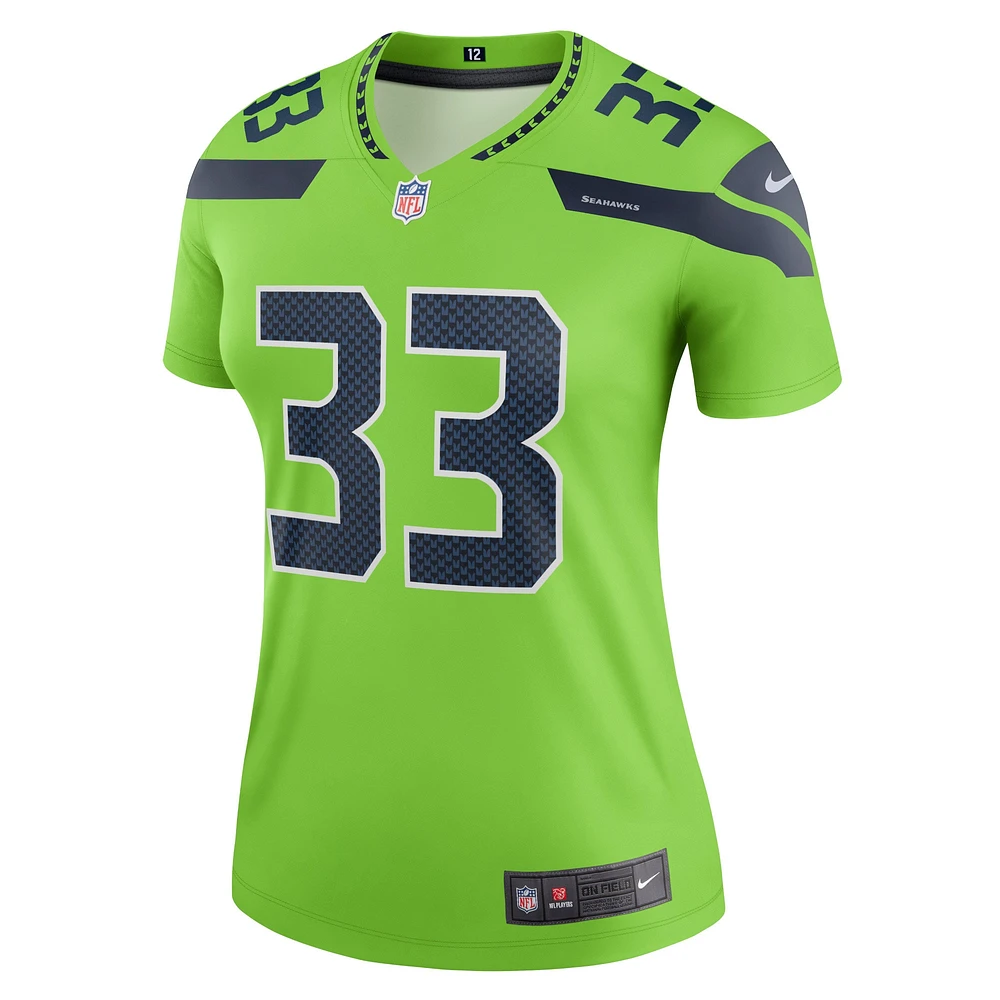 Women's Nike Jamal Adams  Neon Green Seattle Seahawks Alternate Legend Player Performance Top