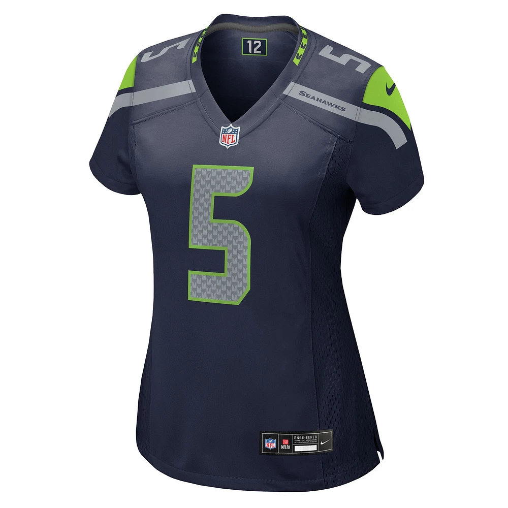 Maillot de match d'équipe Nike Jason Myers College Navy Seattle Seahawks pour femme