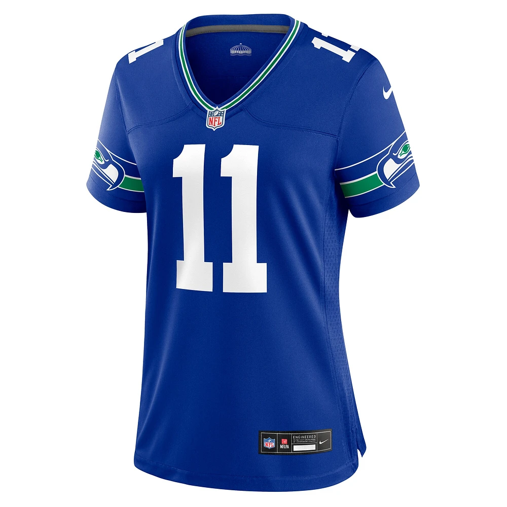 Maillot de jeu pour femme Nike Jaxon Smith-Njigba Royal Seattle Seahawks Throwback Player