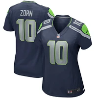 Maillot de joueur retraité Nike Jim Zorn College Navy des Seattle Seahawks pour femme