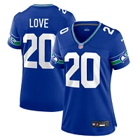 Women's Nike Julian Love Royal Seattle Seahawks Throwback Player Game Jersey