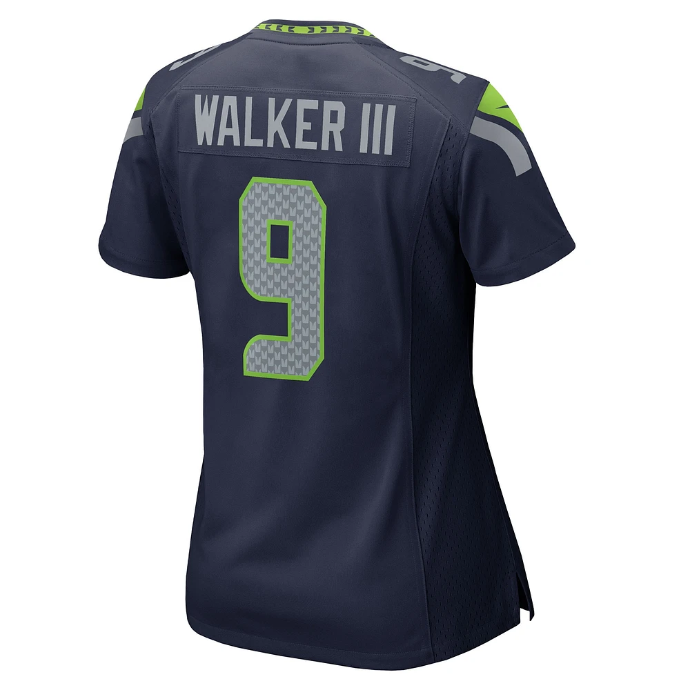 Maillot de match Nike Kenneth Walker III College Navy pour femme des Seattle Seahawks