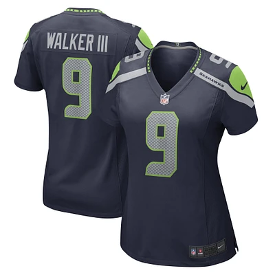 Maillot de joueur Nike Kenneth Walker III des Seattle Seahawks pour femme, bleu marine