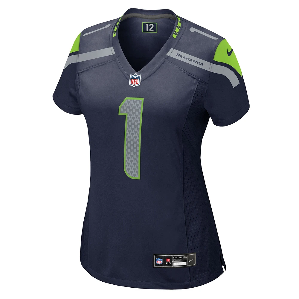 Maillot de match Nike Laviska Shenault Jr. College Navy pour femme des Seattle Seahawks