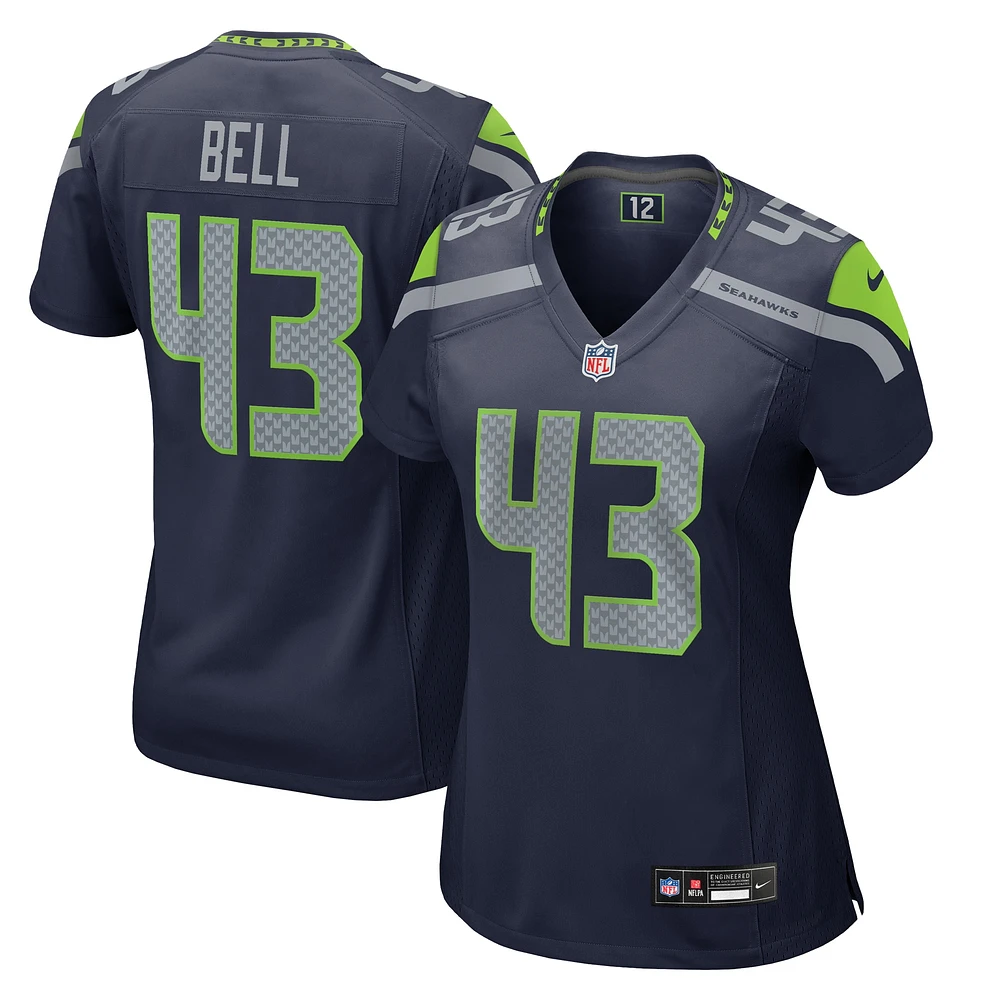 Women's Nike Levi Bell College Navy Seattle Seahawks Team Game Jersey