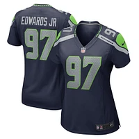 Maillot de match Nike Mario Edwards Jr. College Navy Seattle Seahawks pour femme