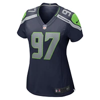 Maillot de match Nike Mario Edwards Jr. College Navy Seattle Seahawks pour femme