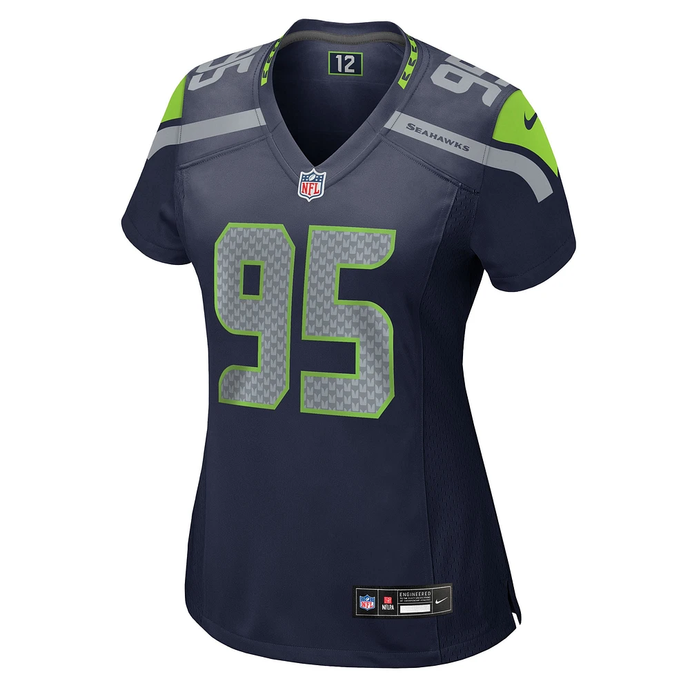 Maillot de match Nike Myles Adams College Navy pour femme des Seattle Seahawks