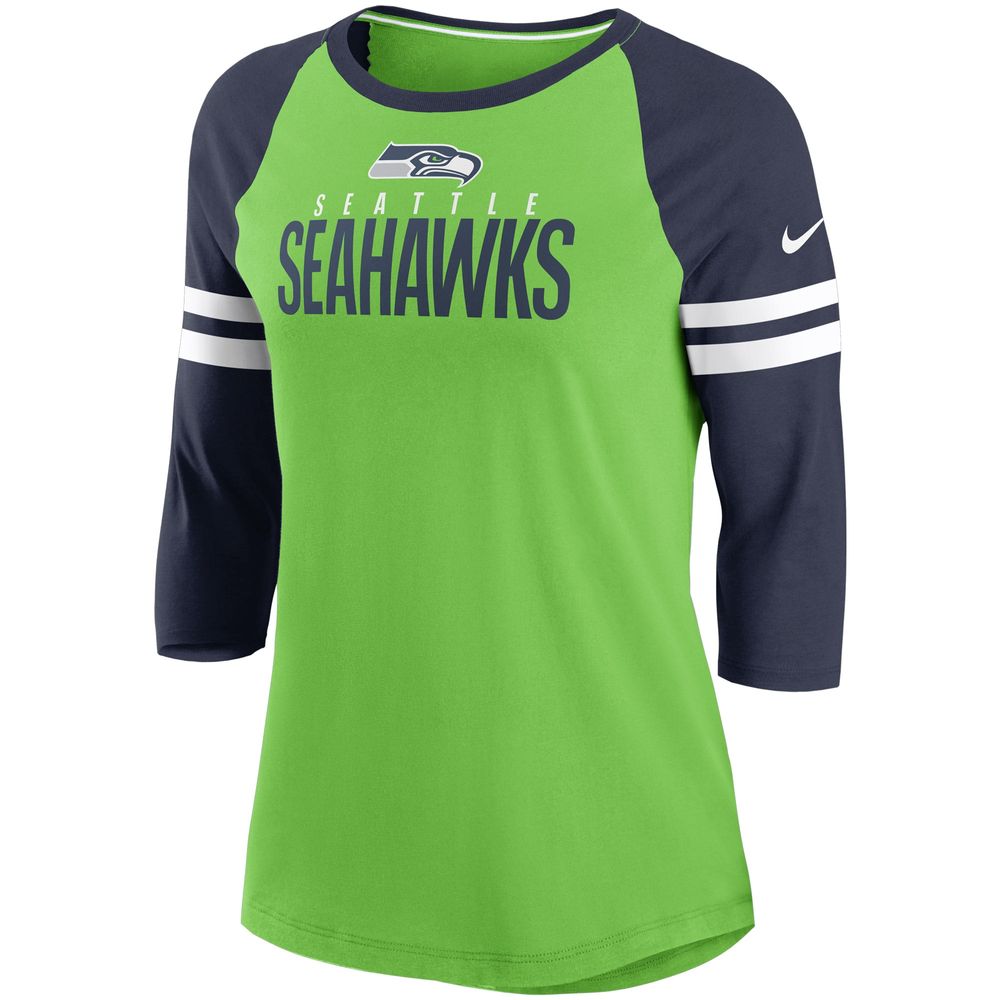 Lids Seattle Seahawks Nike Fashion Tri-Blend Long Sleeve T-Shirt - Green