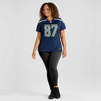 Maillot de match Nike Noah Fant College Navy pour femme des Seattle Seahawks