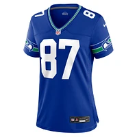 Women's Nike Noah Fant Royal Seattle Seahawks Throwback Player Game Jersey