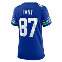 Women's Nike Noah Fant Royal Seattle Seahawks Throwback Player Game Jersey