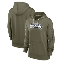 Sweat à capuche Nike Olive Seattle Seahawks Salute To Service Performance pour femme