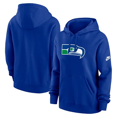 Women's Nike Royal Seattle Seahawks Club Fleece Pullover Hoodie