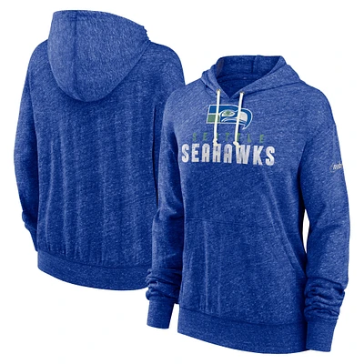 Women's Nike  Royal Seattle Seahawks Rewind Gym Vintage Lightweight Pullover Hoodie