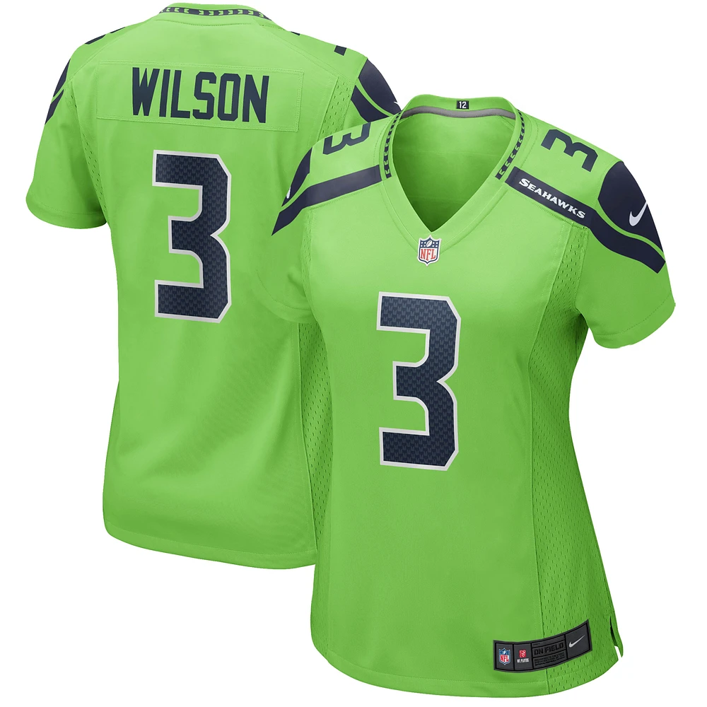 Nike Women's Nike Russell Wilson Neon Green Seattle Seahawks