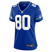 Maillot de jeu joueur à la retraite Nike Steve Largent Royal Seattle Seahawks pour femme