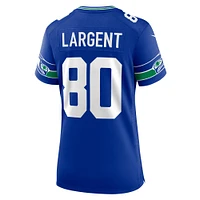 Maillot de jeu joueur à la retraite Nike Steve Largent Royal Seattle Seahawks pour femme