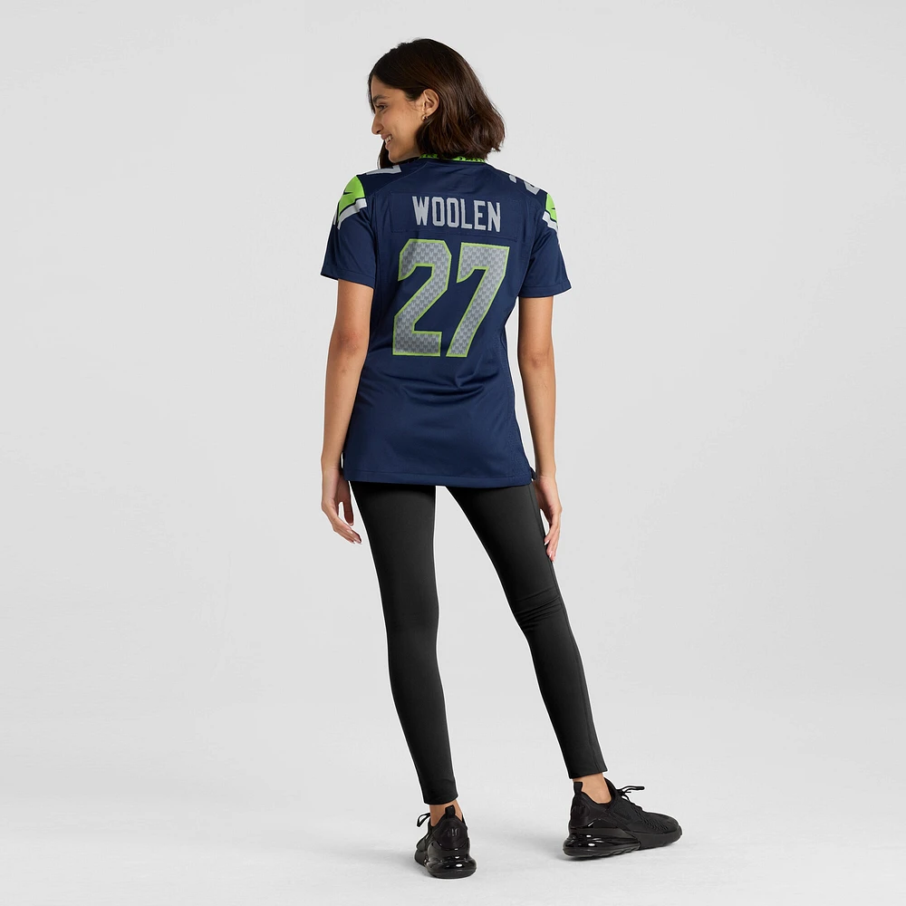 Maillot de joueur jeu Nike Tariq Woolen College Navy Seattle Seahawks pour femme