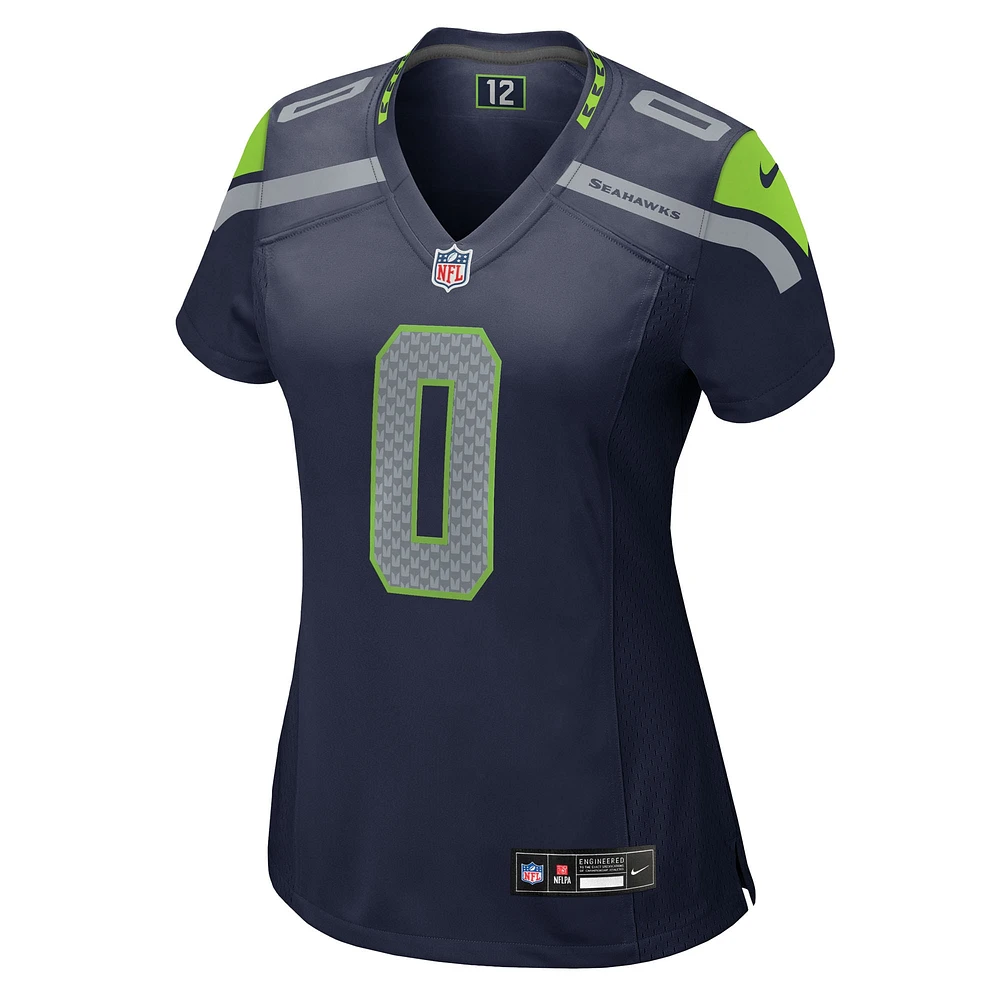 Women's Nike Tyrel Dodson  College Navy Seattle Seahawks Team Game Jersey