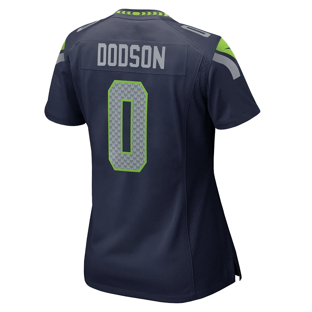 Maillot de match Nike Tyrel Dodson College Navy pour femme des Seattle Seahawks