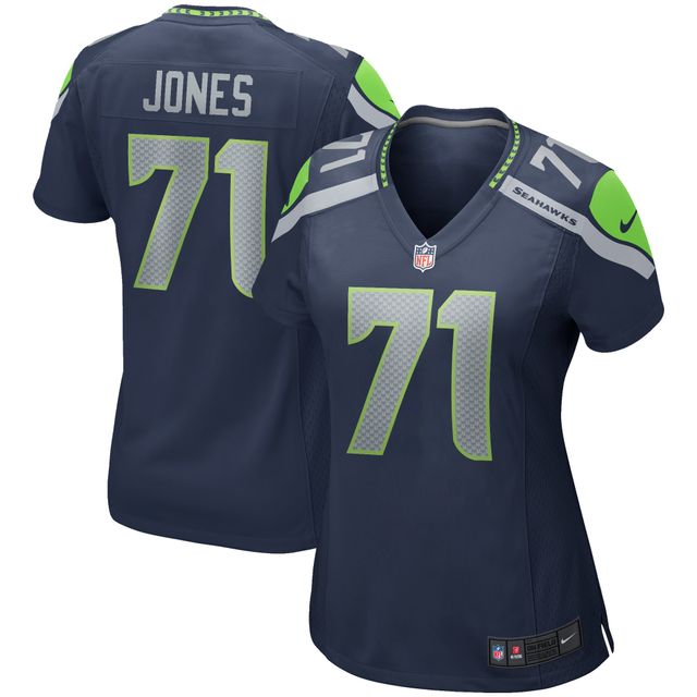 Maillot de joueur retraité Nike Walter Jones College Navy des Seattle Seahawks pour femme