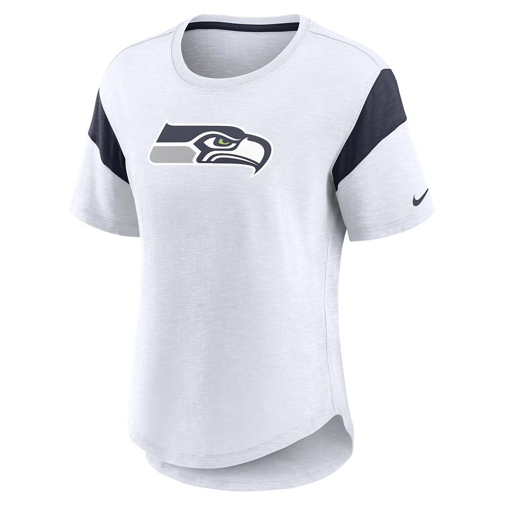 Women's Nike White Seattle Seahawks Fashion T-Shirt