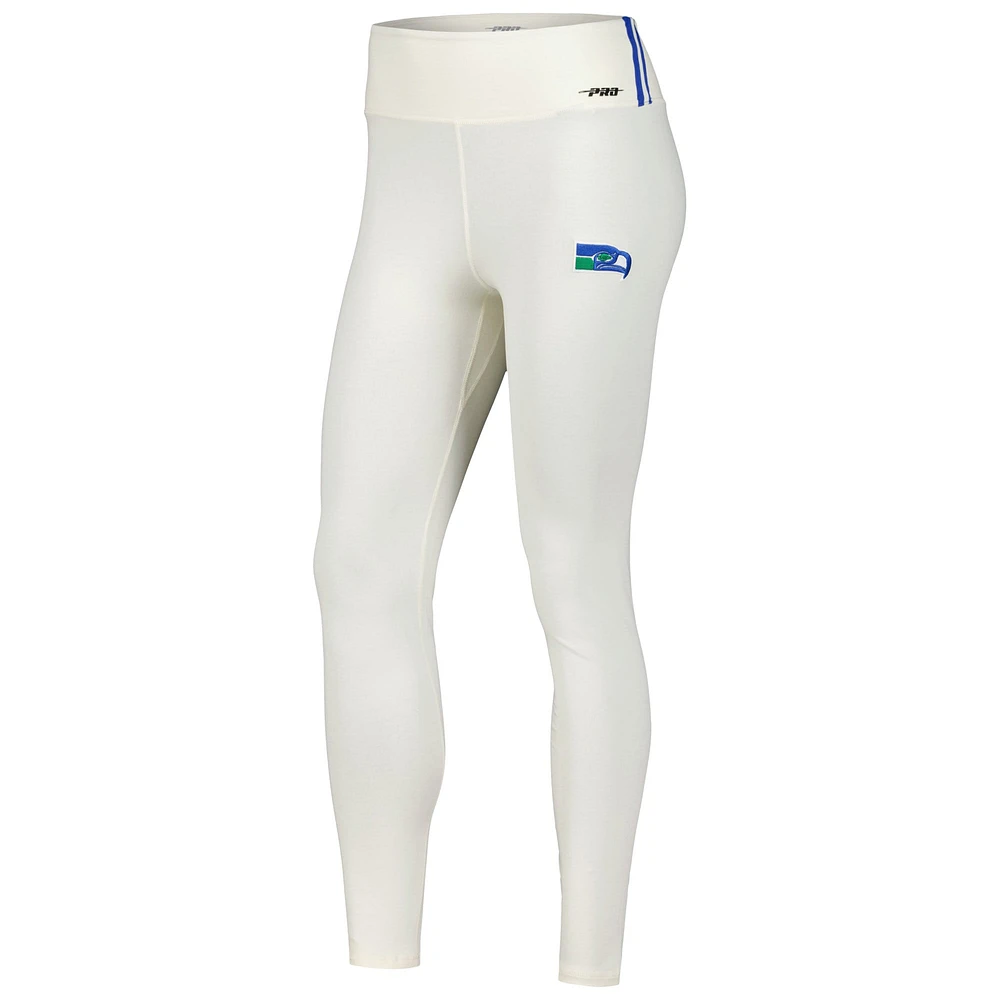 Women's Pro Standard Cream Seattle Seahawks  Retro Classic Jersey Leggings