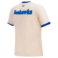 Women's Pro Standard Cream Seattle Seahawks Retro Classic Ringer T-Shirt