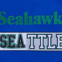 Sweat à capuche zippé avec logo fendu Pro Standard Royal Seattle Seahawks pour femme