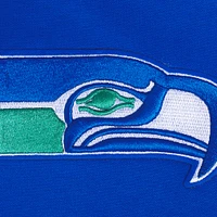 Sweat à capuche zippé avec logo fendu Pro Standard Royal Seattle Seahawks pour femme