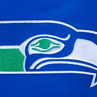 Sweat à capuche zippé avec logo fendu Pro Standard Royal Seattle Seahawks pour femme