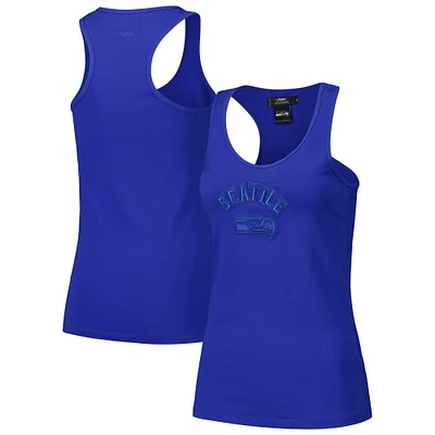 Women's Pro Standard Royal Seattle Seahawks Triple Tonal Racerback Tank Top