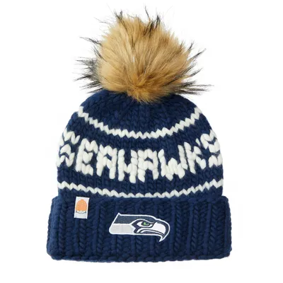 Lids Seattle Seahawks Sh*t That I Knit Women's Team Logo Cuffed Knit Hat  with Pom - Navy