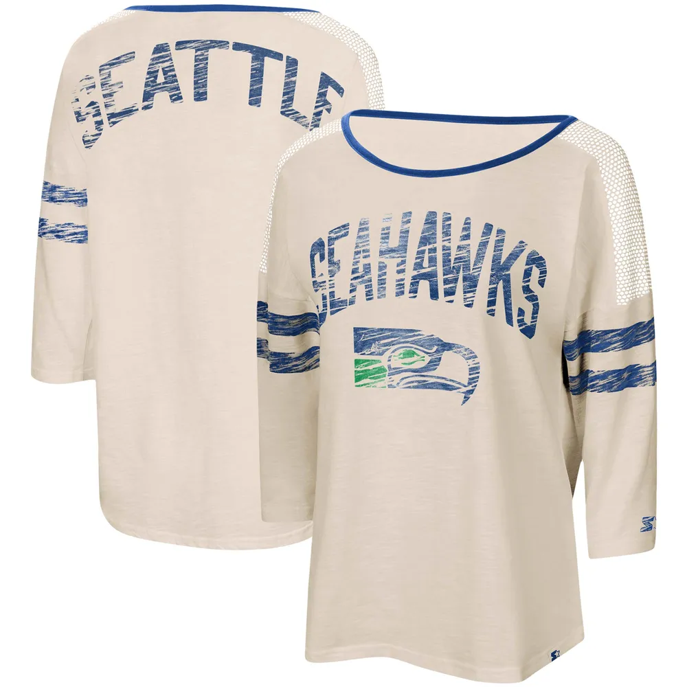 Women's Long-Sleeve Cropped Seattle Seahawks Graphic Tee