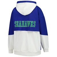 Sweat à capuche entièrement zippé pour femme Starter White Seattle Seahawks Scrimmage