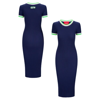 Women's STAUD  College Navy/Green Seattle Seahawks Colleen Dress