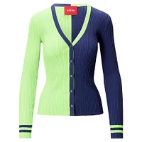 Women's STAUD Neon Green/Navy Seattle Seahawks Cargo Sweater