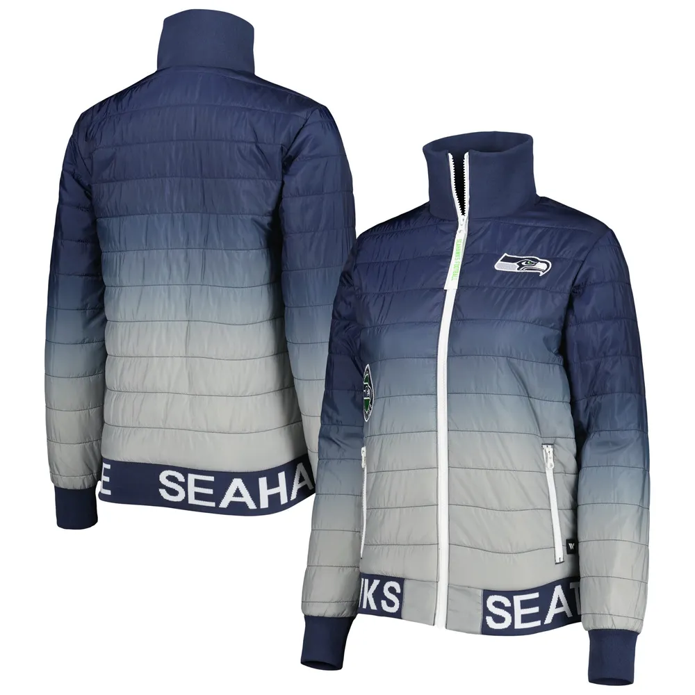 Women's Wear by Erin Andrews Gray Seattle Seahawks Full-Zip Hoodie