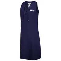 Women's Tommy Bahama College Navy Seattle Seahawks Island Cays Lace-Up Dress