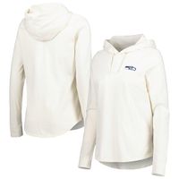 Women's Tommy Bahama Cream Seattle Seahawks Ashby Isles Jersey Pullover Hoodie