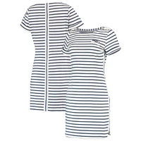 Women's Tommy Bahama White Seattle Seahawks Tri-Blend Jovanna Striped Dress