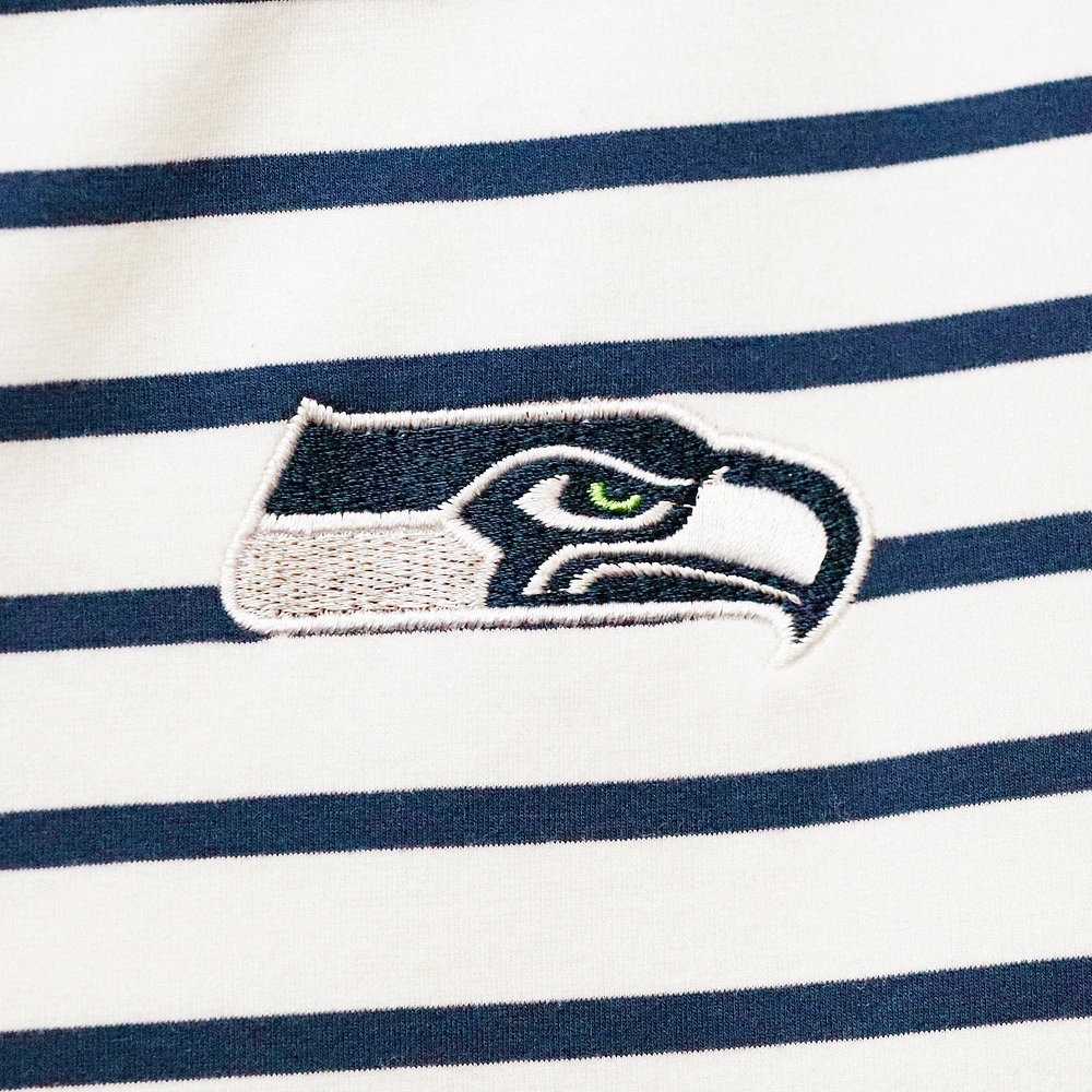 Women's Tommy Bahama White Seattle Seahawks Tri-Blend Jovanna Striped Dress