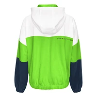 Women's Tommy Hilfiger College Navy/Neon Green Seattle Seahawks Abrena - Full-Zip Hoodie Jacket
